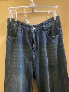 Dark Blue Wide Leg Jeans