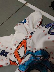 White And Red Floral Print Ruffle Dress Combo