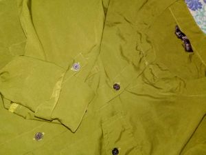 Olive Green Button-Up Top