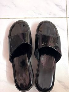 Glossy Platform Sandals