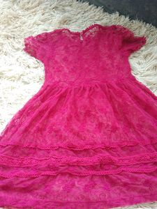 Cute Pink Lace Dress