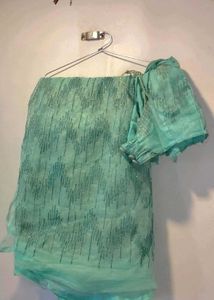 Sea Green saree