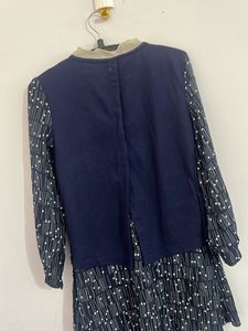 Navy Blue Polka Dot Dress