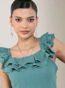 Ruffled Tiered Midi Dress