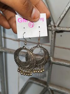 Silver Tone Drop Earrings
