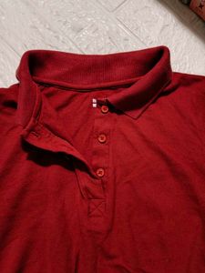 ❤️B1G1❤️ Red Sleeveless Polo Top