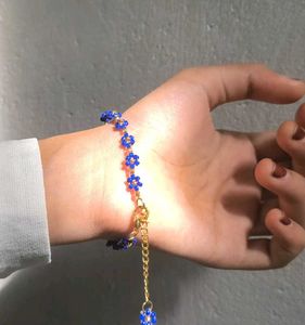 Blue Flower Bracelet