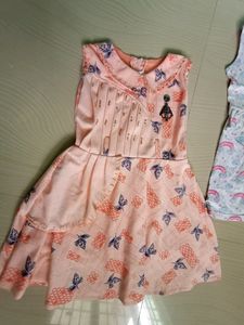 2-3 Years Baby Girl Combo Skirt Nd Gown Donation