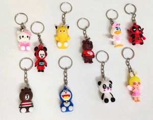 Pack of 10 Cute Cartoon Keychains