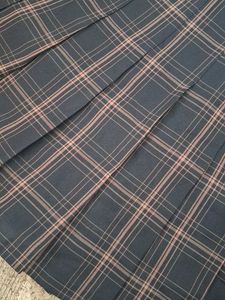 Plaid Pleated Skirt,