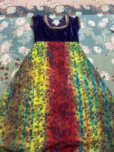 Colorful Tie-Dye Velvet Dress