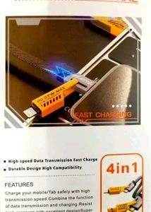 Premium Fast Charging Data Cable 4 In 1- 65W/27W P