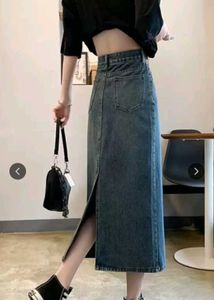 Denim Maxi Skirt