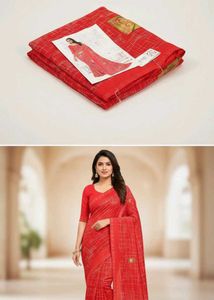 Red Designer Saree