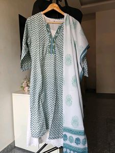 Biba Kurta Pants Dupatta Set
