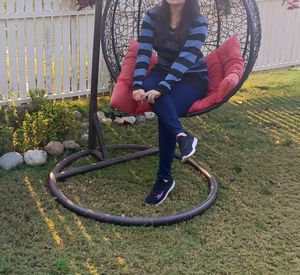 Blue &amp; Black Striped Sweater (Women)