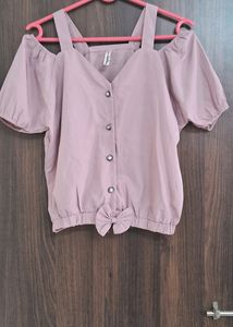 Pink Off Shoulder Top