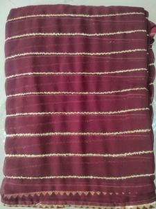 Fur Strips saree