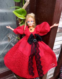 Barbie Red Bow ♥️ Gown Only Dress 👗 [ NO DOLL]