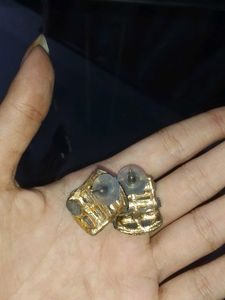 2 earings with a free mini golden clip