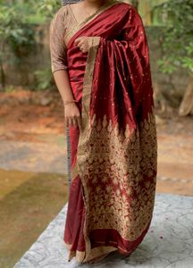 Elegant Maroon Saree