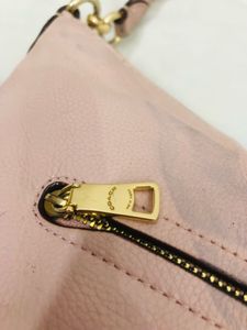 Pink Leather Coach Hobo Bag