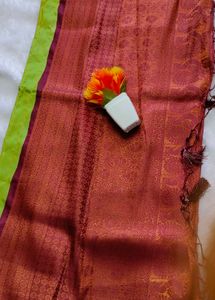Premium  Varanasi Banarasi Yellow &amp; Green Saree