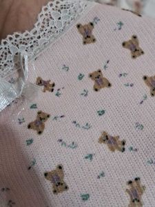Cute Teddy Printed Crop Top