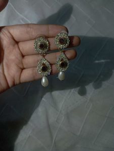 Elegant Pearl &amp; Rhinestone Jewelry Set