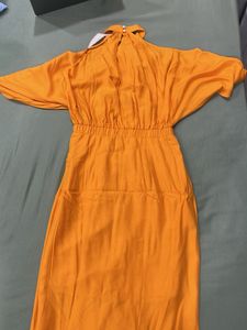 Elegant Orange Maxi Dress