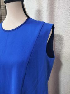 Chic Blue Sleeveless Dress