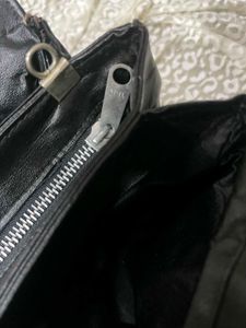 Y2k Leather Baguette Bag