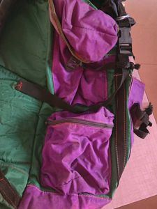 Vintage Purple &amp; Green Backpack