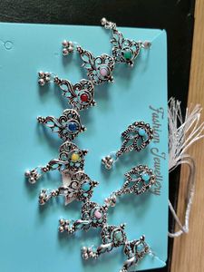 Oxidised Necklace With Earrings