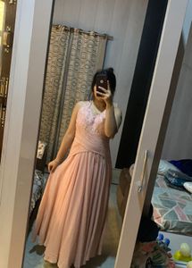 Elegant Ethnic peach gown🎀🦋💕