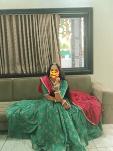 Elegant Teal &amp; Pink Indian Lehenga Set