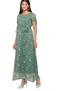Long maxi chiffon floral Dress Size XL
