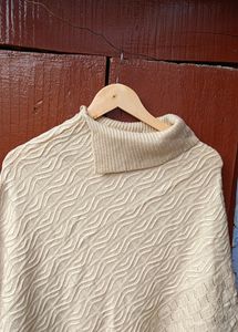 Women High neck Pocho Sweater