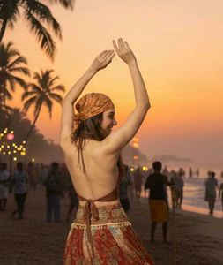 ✨Vintage Suede and Satin Halter Top✨