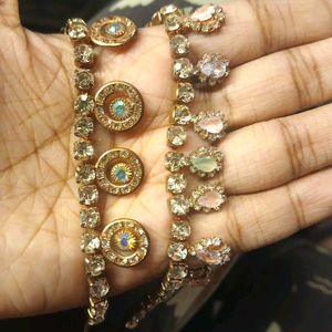 GlamStone Crystal Choker Combo – Set of 2