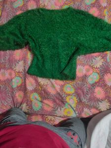 Green Fuzzy Sweater