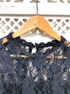 Vintage Charm Laced Blouse A