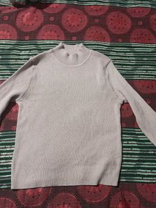 Ribbed Knit Mock Neck Sweater