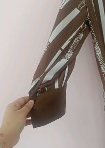 😍SALE😍Brown &amp; White Striped Kurti with Pant Set