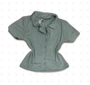 grey casual korean top