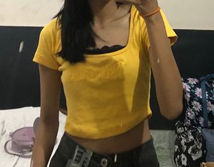Yellow Crop Top