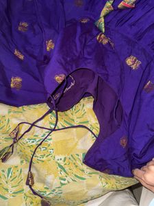 purple long anarkali dress