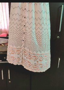 Zigzag Print Maxi Dress