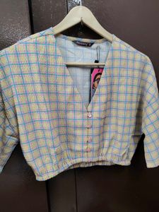 Chic Checkered Crop Top