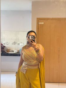 Yellow Ethnic Palazzo Set